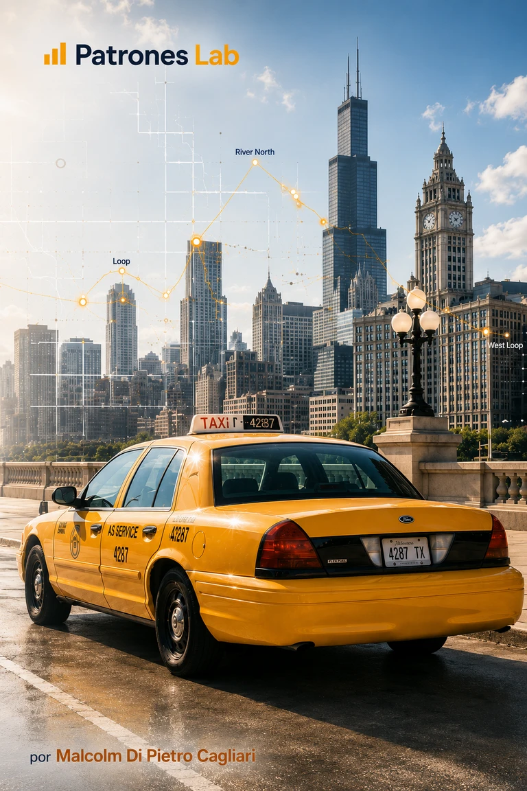 Imagen principal del dashboard con Looker Studio sobre Taxi Trips Chicago