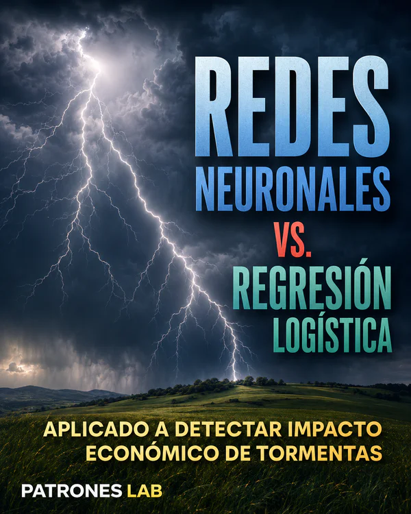 Carátula del proyecto «Redes Neuronales · Daños en Eventos Meteo» — Patrones Lab